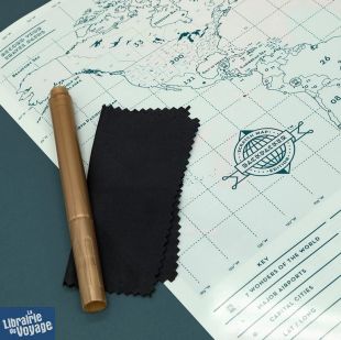 Luckies - Scratch Map - La carte du Monde à gratter - Backpacker edition 