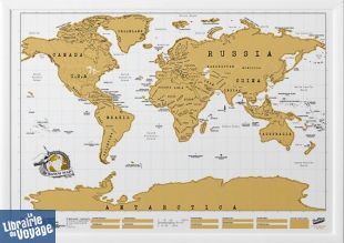 Luckies - Scratch Map - La carte du Monde à gratter - Edition originale - Encadrée 