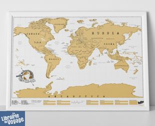 Luckies - Scratch Map - La carte du Monde à gratter - Très grand format (1.20M de largeur)