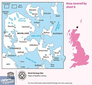 Ordnance Survey - Carte de randonnées - OS 06 - Carte de l'île de Mainland (Orcades)