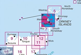 Ordnance Survey - Carte de randonnées - OS 06 - Carte de l'île de Mainland (Orcades)