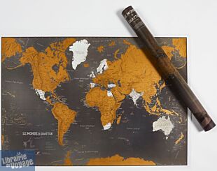 Maps international - Carte du Monde du Monde à gratter (scratch map) - Black edition
