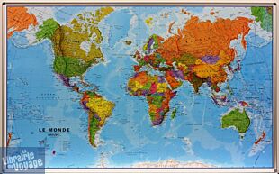 Panneau magnétique - Monde politique - 143 x 89 cm  IGN – La Compagnie des  Cartes - Le voyage et la randonnée