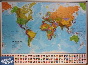 Maps international - Carte du Monde politique au 1/30mio (en français) - Panneau épinglable