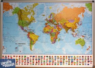 Maps international - Carte du Monde politique au 1/40mio (en français) - Panneau magnétique