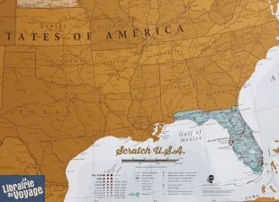 Maps international - Carte à gratter (en anglais) - Scratch map USA