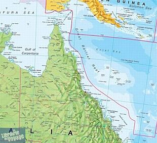 Maps international - Carte murale plastifiée - Australasie politique (en anglais)