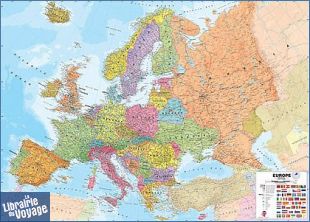 Maps international - Carte murale plastifiée - Europe politique (en anglais) 