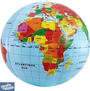 Maxi globe gonflable - Monde Politique en français - 50 cm de diamètre