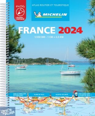 Michelin - Atlas routier France plastifié à spirales - Edition 2024