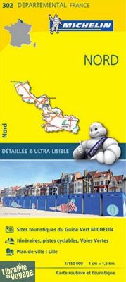 Michelin - Carte "Départements" N°302 - Nord
