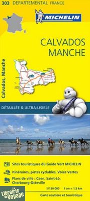 Michelin - Carte "Départements"  N°303 - Calvados - Manche