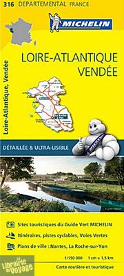 Michelin - Carte "Départements" N°316 - Loire-Atlantique - Vendée