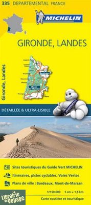 Michelin - Carte "Départements" N°335 - Gironde - Landes