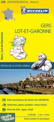 Michelin - Carte "Départements" N°336 - Gers - Lot-et-Garonne