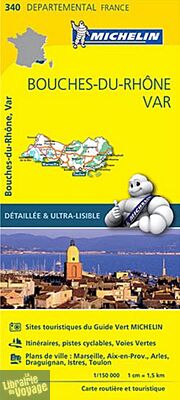 Michelin - Carte "Départements" N°340 - Bouches-du-Rhône - Var
