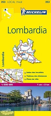 Michelin - Carte "Local" Italie n°353 - Lombardie (Lombardia)