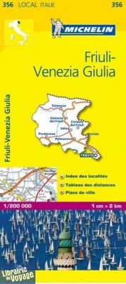 Michelin - Carte "Local" Italie n°356 - Friuli, Venezia Giulia (Frioul et Vénétie Julienne)