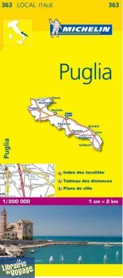 Michelin - Carte "Local" Italie n°363 - Pouilles (Puglia)