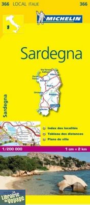 Michelin - Carte "Local" Italie n°366 - Sardaigne (Sardegna)