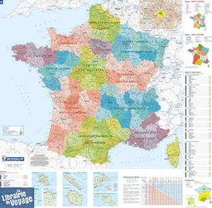 Michelin - Carte Murale Plastifiée - France Administrative