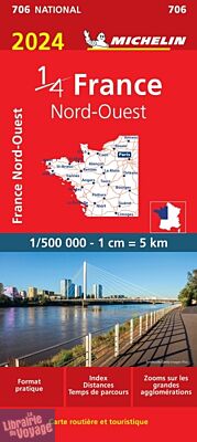 Michelin - Carte N°706 - France Nord-ouest - Edition 2024