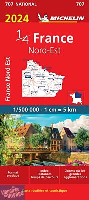 Michelin - Carte N°707 - France Nord-Est - Edition 2024