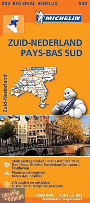 Michelin - Carte régionale n°532 - Pays-Bas Sud