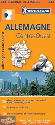 Michelin - Carte régionale n°543 - Allemagne Centre-Ouest