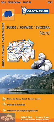 Michelin - Carte régionale n°551 - Suisse Nord
