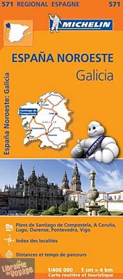 Michelin - Carte régionale n°571 - Galicia (Galice)