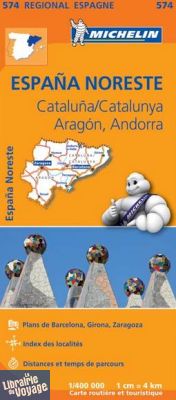 Michelin - Carte régionale n°574 - Cataluna, Aragòn, Andorra (Catalogne, Aragon et Andorre)