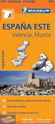 Michelin - Carte régionale n°577 - Comunidad Valenciana, Murcia