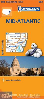 Michelin - Carte régionale n°582 - Mid-Atlantic, Allegheny Highlands
