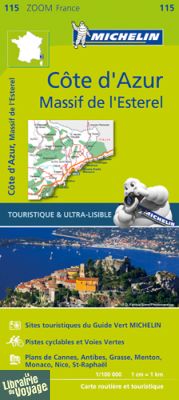 Michelin - Carte Zoom France n°115 - Côte d'Azur  Massif de l'Esterel