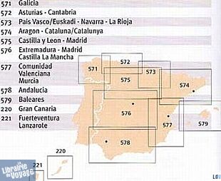 Michelin - Carte régionale n°571 - Galicia (Galice)