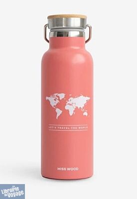 Miss Wood - Bouteille isotherme - World (couleur : Rose)
