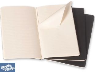Moleskine - Cahiers lignés - Format poche - Couverture souple cartonnée noire