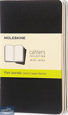 Moleskine - Cahiers à pages blanches - Format poche - Couverture souple cartonnée noire