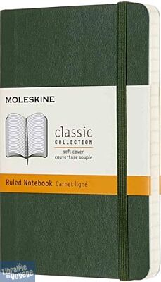 Moleskine - Carnet format poche ligné - Couverture souple - Vert Myrte 