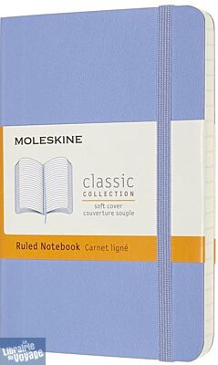Moleskine - Carnet format poche ligné - Souple - Bleu clair