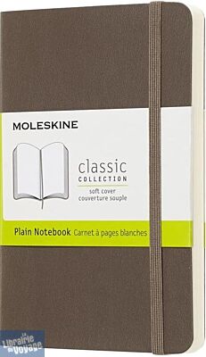 Moleskine - Carnet format poche à pages blanches - Souple - Marron châtaigne