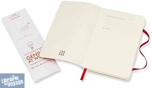 Moleskine - Carnet format poche à pages blanches - Souple - Rouge écarlate