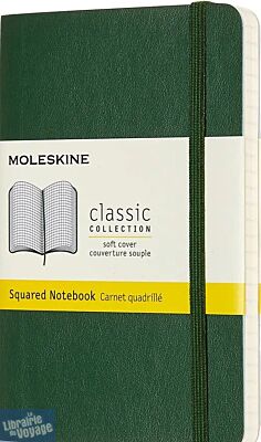 Moleskine - Carnet format poche quadrillé - Couverture souple - Vert myrte