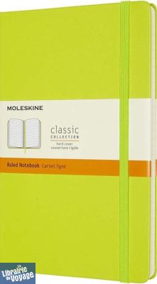 Moleskine - Carnet ligné - Grand format - Couverture rigide - Vert clair