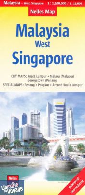 Nelles - Carte de l'Ouest de la Malaisie et Singapour