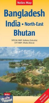 Nelles - Carte du nord-est de l'Inde - Bhoutan et Bangladesh 
