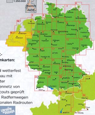 BVA & ADFC Verlag - Carte indéchirable - NL2 - Pays-Bas Sud