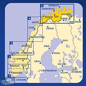 Kummerly Frey (Cappelen Kart) - Carte de Norvège du Nord n°5 (Tromsö - Nordkapp - Kirkenes)