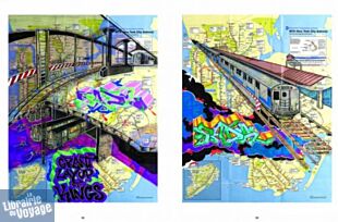 Editions Place des Victoires - Beau livre - New York, uptown & downtown (Peintures old School sur les plans du métro new-yorkais)